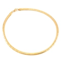 Minimalistische gouden strass ketting met een elegante gesegmenteerde slangenketting - 460mm x 6mm Goud (KN85340-KC)