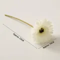 White silk daisy flower with 10cm head for home decor, 23cm long stem single piece - Gerbera / White