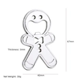 Silver gingerbread man bottle opener magnet with dimensions 67mm height and 40mm width - Gingerbread Man Bottle Opener