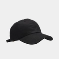 Détail de la structure à six panneaux et des œillets d'aération sur une casquette noire - L (58-60cm) / Noir