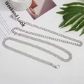 Elegant three-row silver rhinestone waist chain with lobster clasp for daily styling - Silver