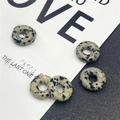 Abacus-shaped Dalmatian Jasper natural stone beads for DIY jewelry making - Dalmatian Jasper 1PC