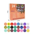 Set of 24 colors acrylic paint markers for nail art and DIY crafts in orange box - 24 Pcs/Box