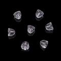 Faceted clear crystal bell pendant for DIY jewelry making on a dark background - Clear White