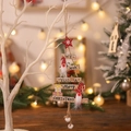 Addobbo natalizio in legno per albero con gnomi 3D e testo festivo Merry Christmas - Pendente in Legno Gnomo