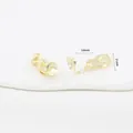 Golden 18K gold plated screw earring converters with 5.8mm bowl base for DIY jewelry - Type 8 Pearl Cup Triangle Clip 14K Gold