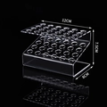 Clear acrylic pen display stand with 24 slots, 12x7.5x8cm size, minimalist organizer - Style A 24-Hole Pen Rack
