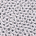 4x7mm white acrylic beads with black Cyrillic letters for DIY jewelry making - 4x7mm (100 Pcs/Pack) / White & Black Russian Letters
