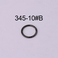 Versatile black faceted 316 stainless steel nose ring hoop for piercings, size 345-10#B - 10mm Black
