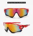 Sport cycling sunglasses featuring red and black frame with red mirrored lenses - Red and Black Frame Red Mirrored Lens