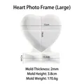 Large heart shape photo frame silicone mold for resin craft with rectangular base - Heart Photo Frame Mold Large