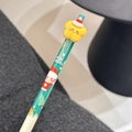 Detail of Christmas gel pen with 3D star ornament and Merry Christmas lettering - Golden Star with Rhinestones