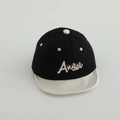 Detail of Angel 3D letter embroidery on bicolor soft brim baby baseball cap - 50cm (1-3 Years) / Black