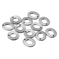 Silver oval stainless steel letter tags for DIY jewelry making in pack of 12 - Letter O