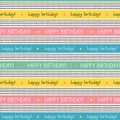 Colorful striped Happy Birthday gift wrapping paper with stars and Macaron tones - Striped Happy Birthday
