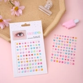 Colorful mix of star and heart shaped face gems in 3D nail art sticker packaging - Star Heart Pearl Colorful