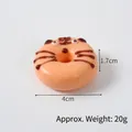 Modèle de donut tigre, jouet dessert créatif en résine orange, diamètre de 4 cm - Modèle uniquement / Donut Tigre Jaune