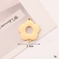 2.5cm gold flower shaped alloy jewelry connector for DIY necklaces and bracelets - C083 25mm Gold Five-Petal Flower
