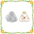 Christmas triangle candle holder silicone mold with star and snowflake patterns - Angel & Snowflake Lid