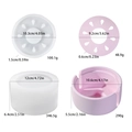 Detailed dimensions for silicone candle holder mold and round resin container set - Candle Holder Magic Box