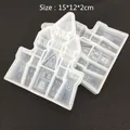 Transparante siliconen kasteelvorm voor DIY hars ambachten, maat 15x12x2cm - Spiegel Kasteelvorm (Nieuw Geïntegreerd Kasteel) / Semitransparant Wit