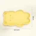 Gelbe Silikon-Haustiermatte in Bärenform, wasserfeste rutschfeste Unterlage für Hunde - Bärenform Tellermatte / Dolly Gelb