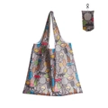Foldable polyester shopping bag with fox and owl forest print and matching pouch - 16kg / 38*58cm / Forest Fox (XC-68)