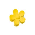 Matte finish yellow flower hair claw clip with minimalist five-petal floral design - Solid - Matte Bright Yellow