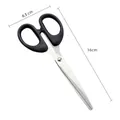 Large size stainless steel household scissors with black handles measuring 16cm in length - Bulk Large Size