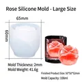 Stampo grande in silicone a forma di rosa 3D per ghiaccio con misure e capacità - Stampo in Silicone Rosa Grande