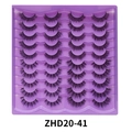 20 Paar künstliche Wimpern fluffig dichte kurze gemischte Stile Make-up Set mit Palette - Natürlicher Langer Gemischter Stil (ZHD20-41) / 20 Paar Packung