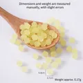 Cuenta de estrella de resina amarilla translúcida para manualidades, 0,7 cm x 0,8 cm - Con agujero (1 Pieza/Paquete) / Amarillo