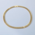 Golden 10mm presidential watch chain necklace in high-polished stainless steel - Gold