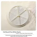 Rueda de 6 rejillas con perlas blancas redondas de 1mm a 5mm para manicura y DIY - Perlas Redondas Blanco Puro