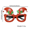 Christmas party glasses with red glitter frame and Santa hat design for holiday decoration - Red Santa Hat Glasses