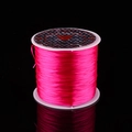 Flat elastic crystal string in rose red color wound on white spool for DIY jewelry - Rose Red