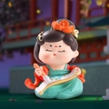 Cute Siamese cat figurine in traditional Hanfu painting on a scroll on a desk - Painting Maiden Figurine (1056-9)