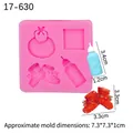 Roze baby siliconen mal met babyfles, slabbetje en schoenvormen voor taartdecoraties - 3# Babybenodigdheden Mix / Roze