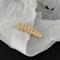 Minimalist gold metal hair clip with hollow chain design and polished finish - Gold Chain Hollow Style