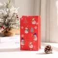 Bolsa de regalo de Navidad roja con estampados de muñeco de nieve para compras - Patrón de Muñeco de Nieve Rojo (821-1)