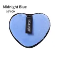 Spugnetta viso a cuore in microfibra blu navy con nastro per la detersione viso - Blu notte