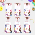 Donut themed party favor bags with Thank a Hole Bunch cards for candy packaging - Donut