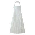 Detailed close-up of white halter neck dress featuring a pleated skirt design - S / White