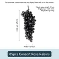 Artificial black rose grapes bundle with 85 lifelike pieces for home display decor - 85-Grain Concubine Grapes