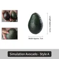 Artificial avocado model 9.5x7cm realistic faux fruit decor in dark green finish - Avocado-Style A