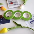 Drei Rollen grünes Blumenklebeband für DIY Blumengestecke auf weißem Hintergrund - 11 Herbstfarbe