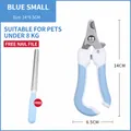 Light blue pet nail clipper and file set for small cats and dogs, 14cm stainless steel tool - Small Set (With File) / Blue