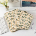 Set de tres fundas beige para portátil con bordado de margaritas para iPad y MacBook - 11" / Bordado de Margaritas Beige