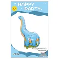 Blue Brachiosaurus dinosaur foil balloon for birthday party decoration, 95x55cm size - Blue Long Neck Dinosaur