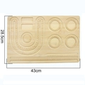 Bamboo beading board for jewelry design and display with measurements and grooves - Bamboo / Long Bamboo Board (43x28.5cm)